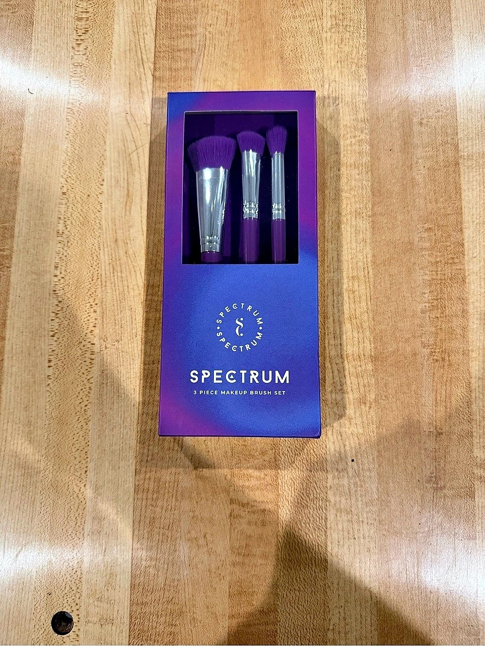 Spectrum Collections 3 Piece Makeup Brush Set Purple